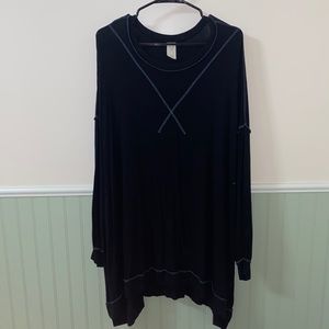 Black Oversized Free People Tunic || XS
